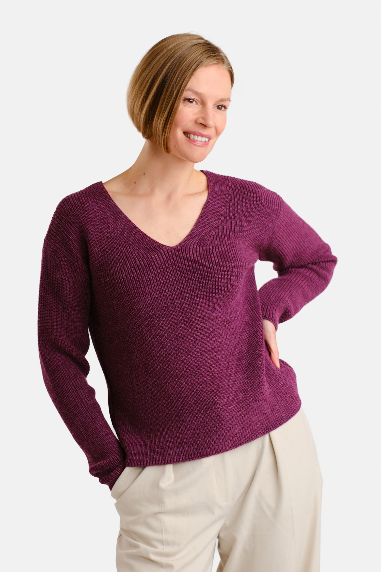 CHUNKY knit sweater, heather - Image 2