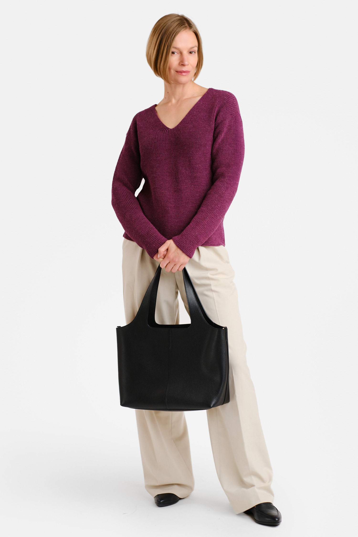 CHUNKY knit sweater, heather - Image 3