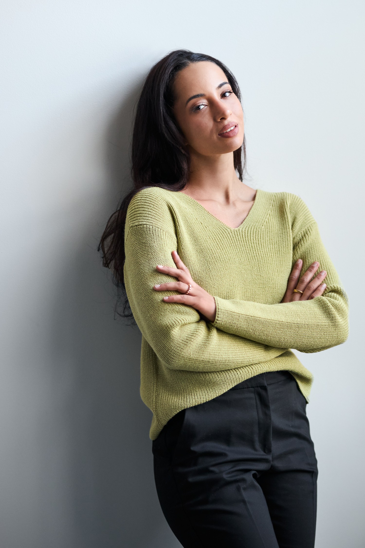 CHUNKY knit sweater, pear - Image 3