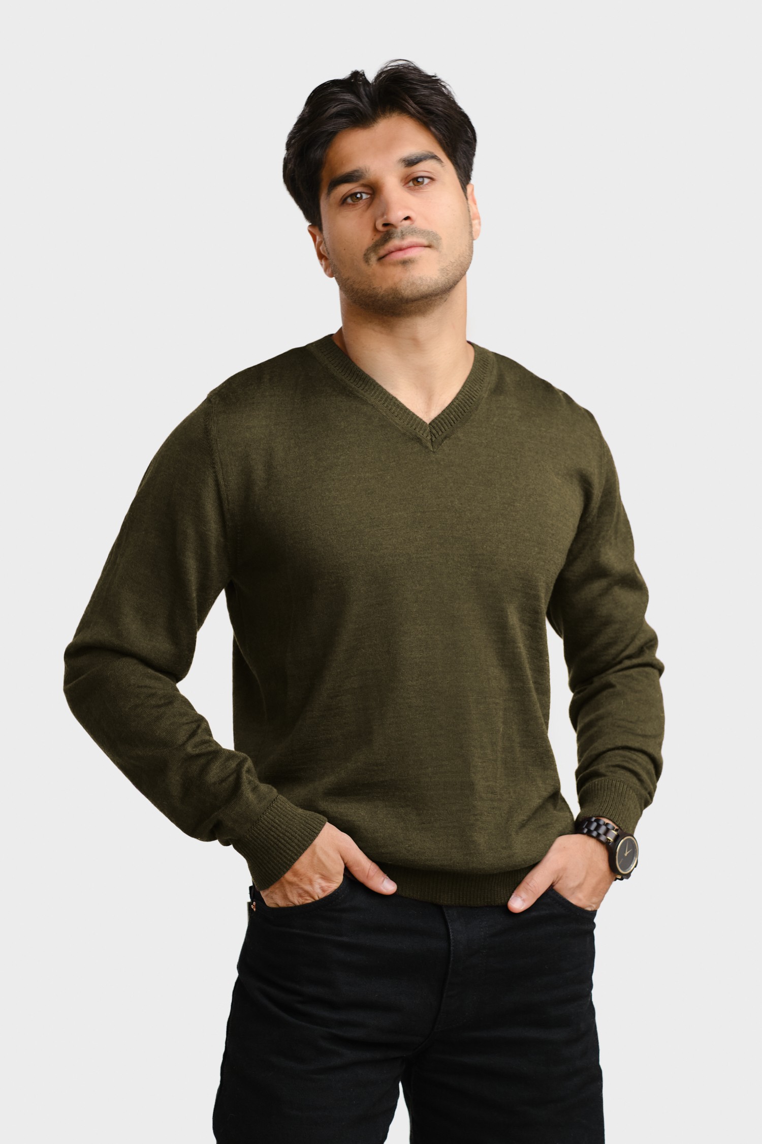 STAY sweater, dark olive - Image 3