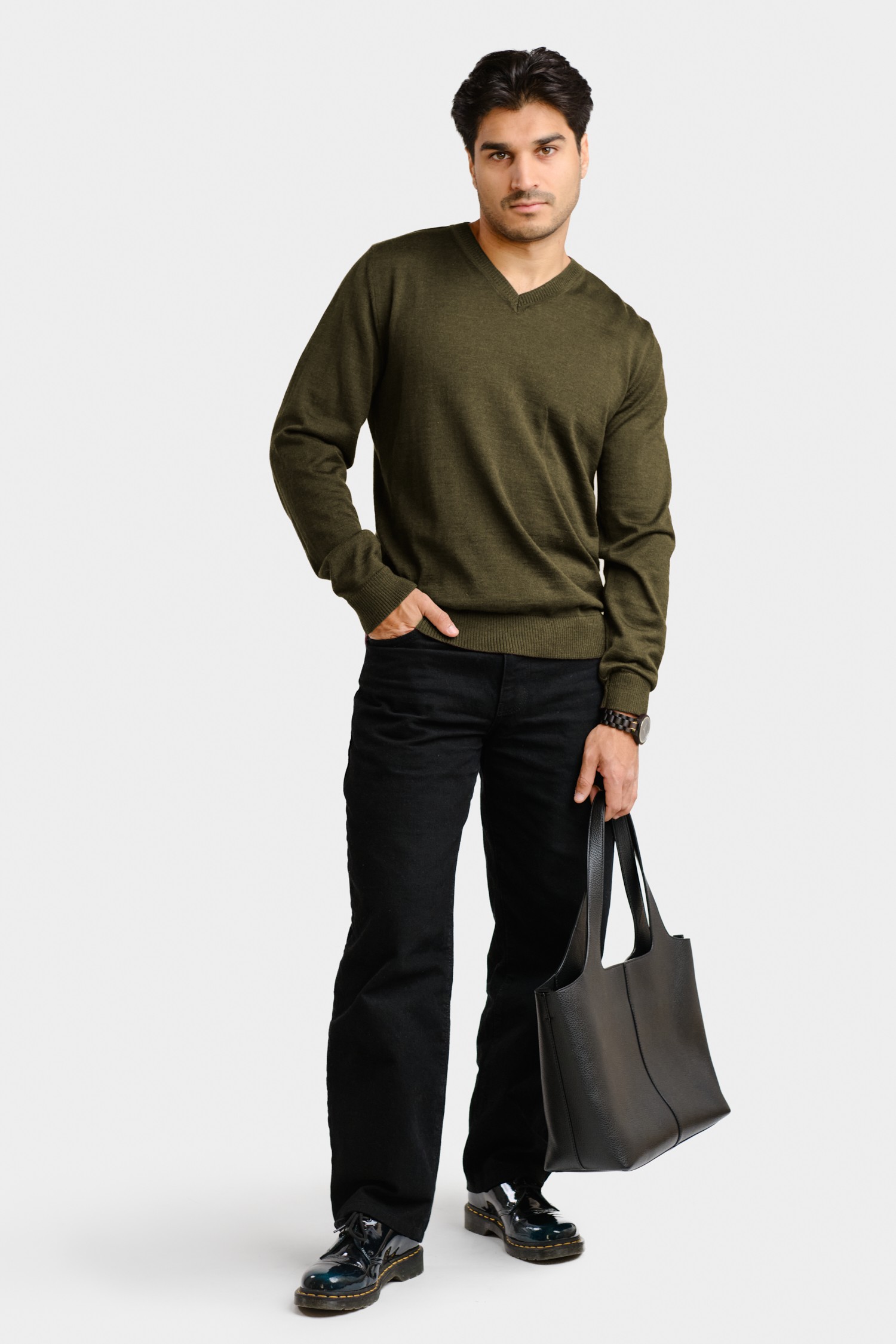 STAY sweater, dark olive - Image 2