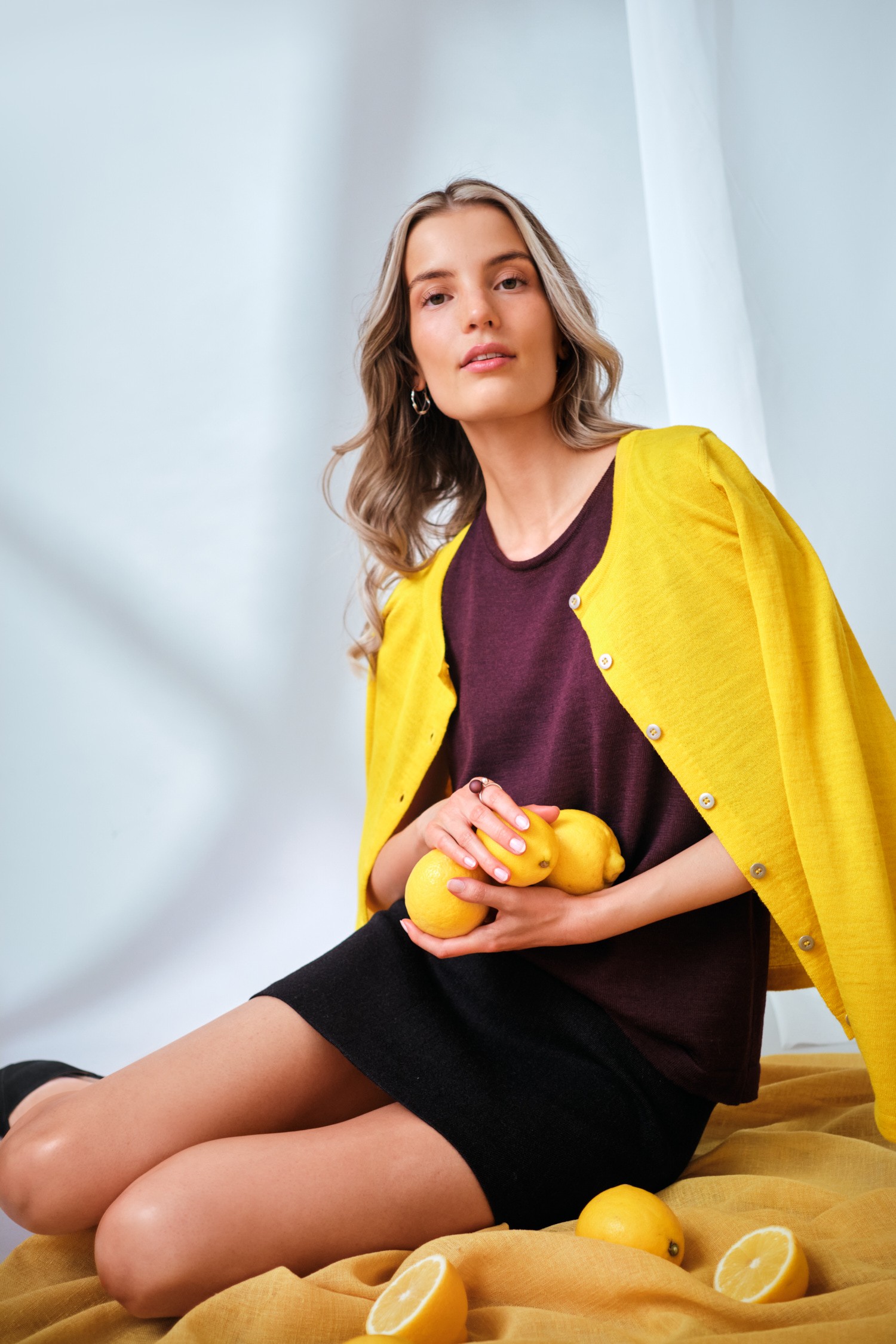 SERENE cardigan, yellow 2.0