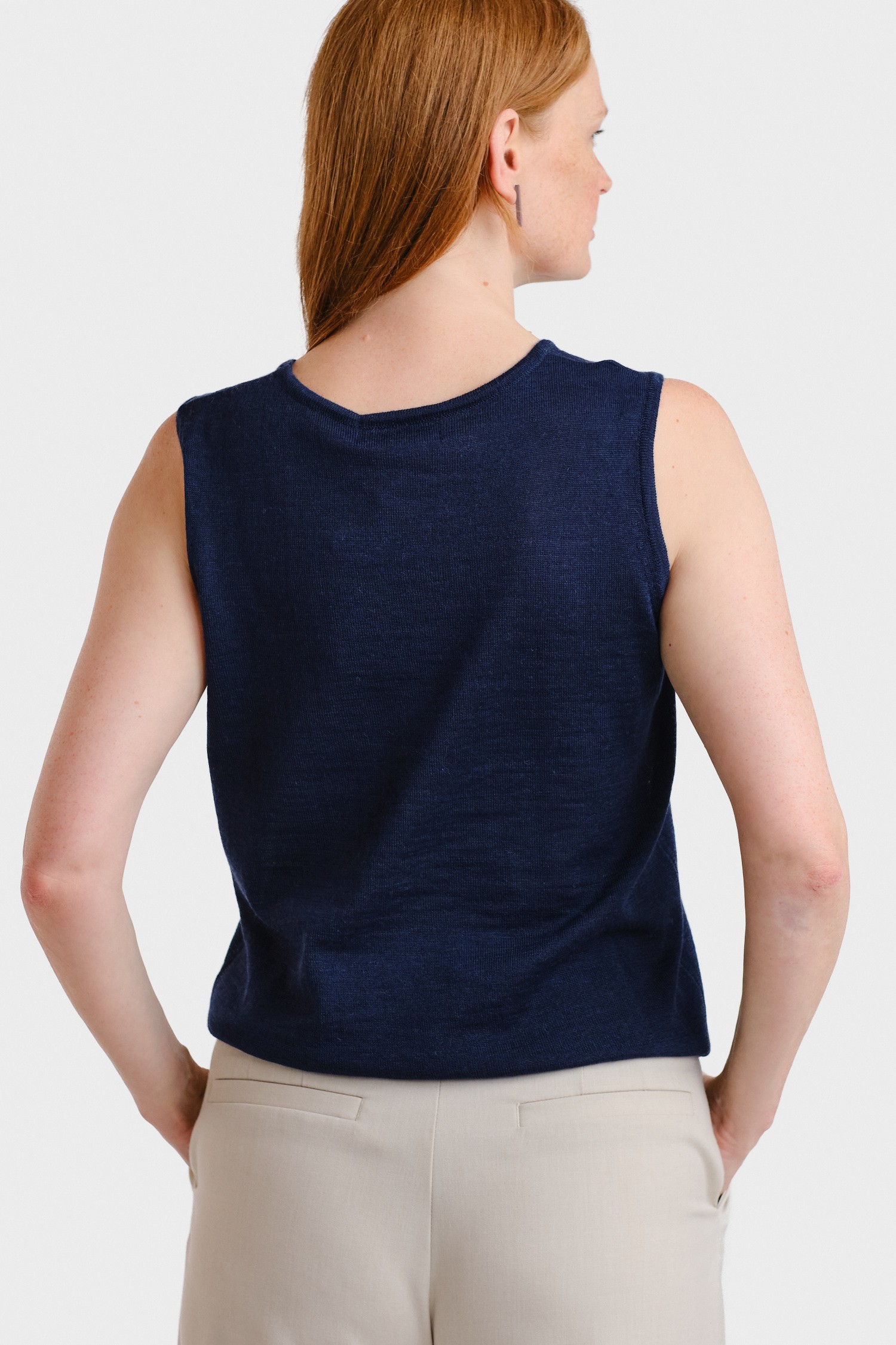 SENSE knitted top, navy - Image 3