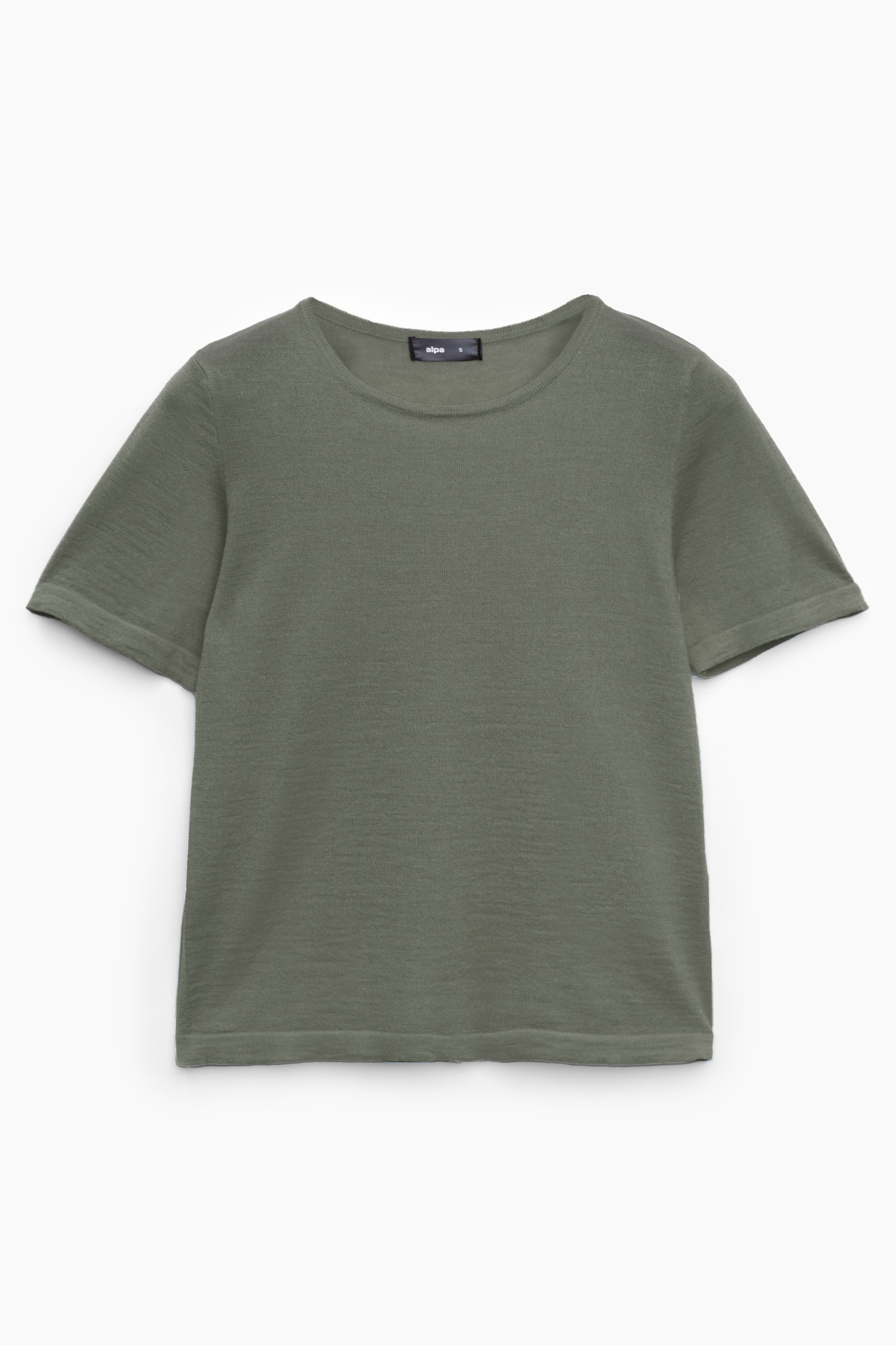 SIMPLE knit T-shirt, khaki - Image 4