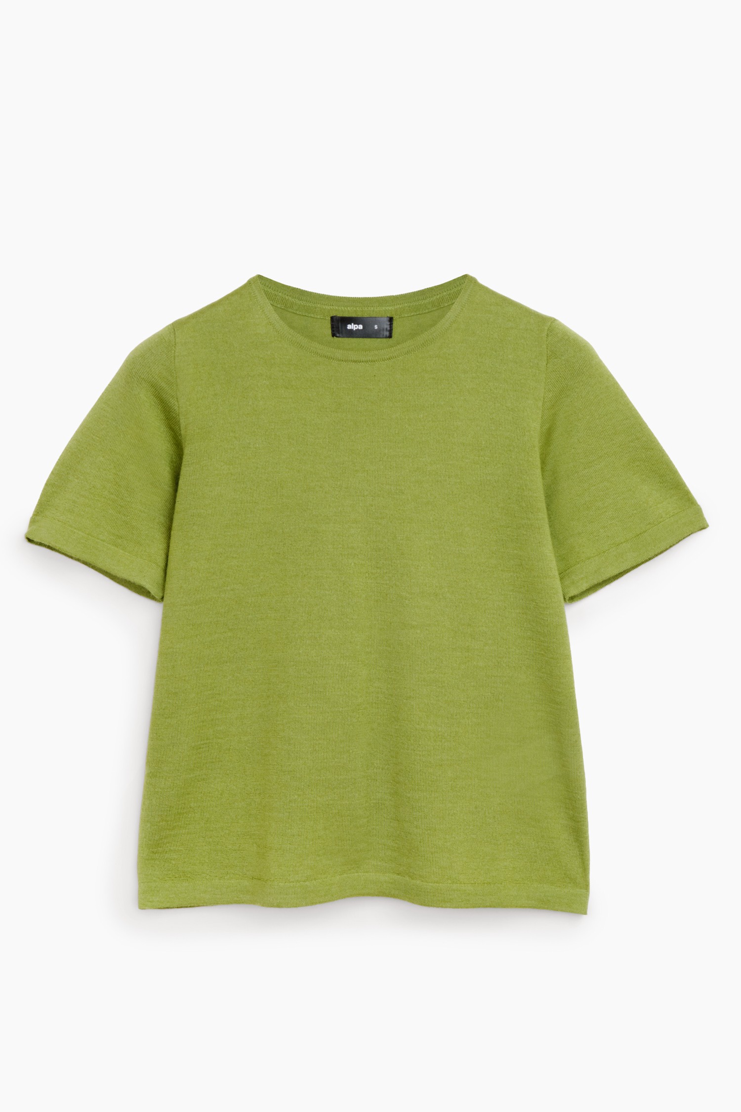 SIMPLE knit T-shirt, lime - Image 3
