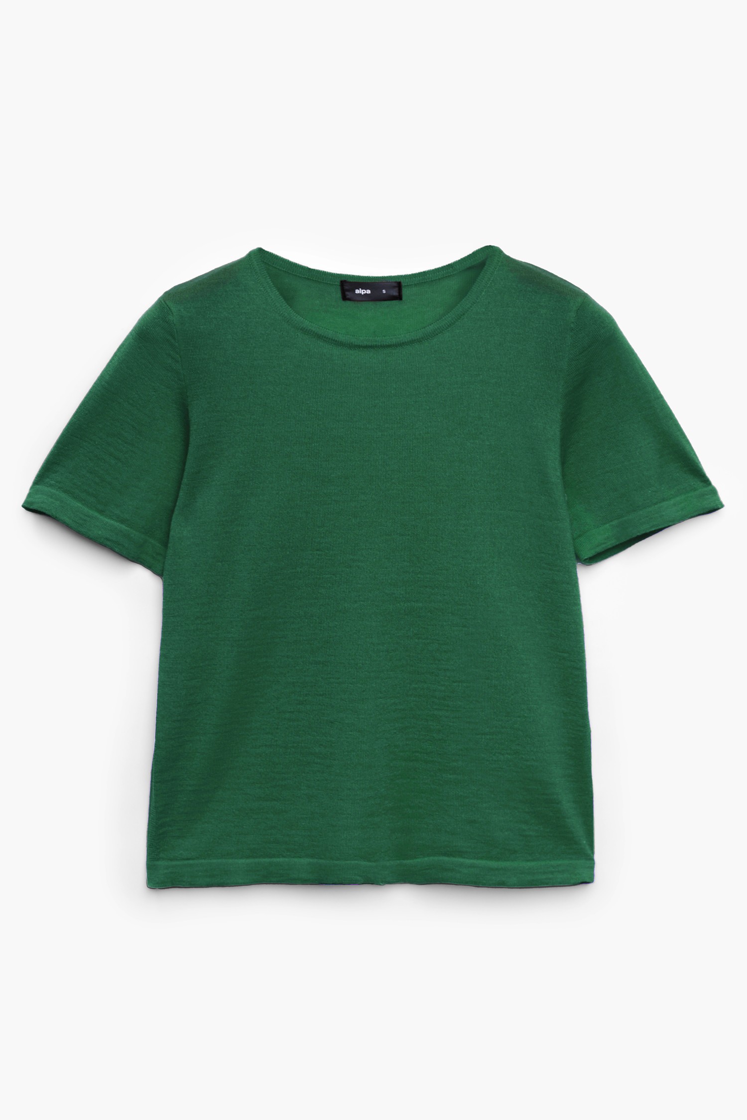 SIMPLE knit T-shirt, emerald - Image 4