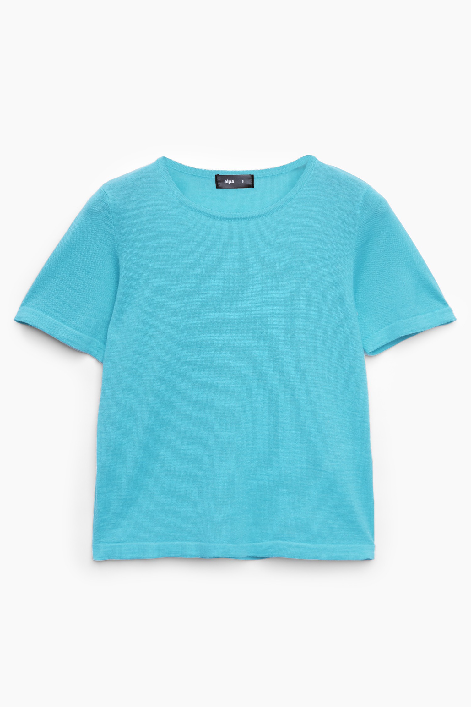 SIMPLE knit T-shirt, turquoise - Image 5