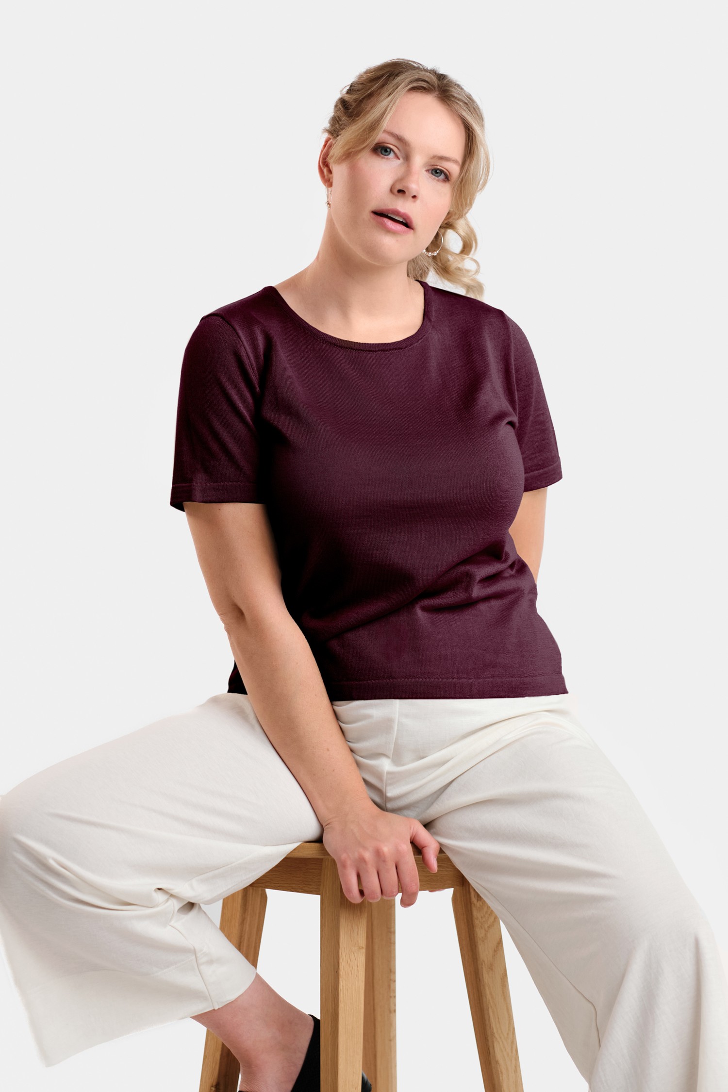 SIMPLE knit T-shirt, fig - Image 3