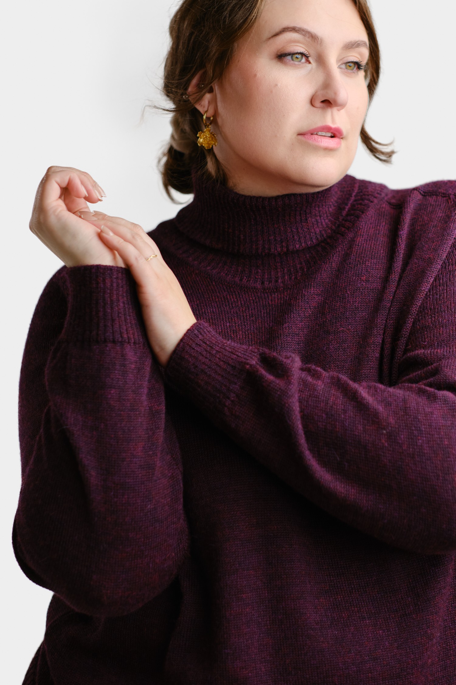MELLOW sweater, plum melange - Image 6