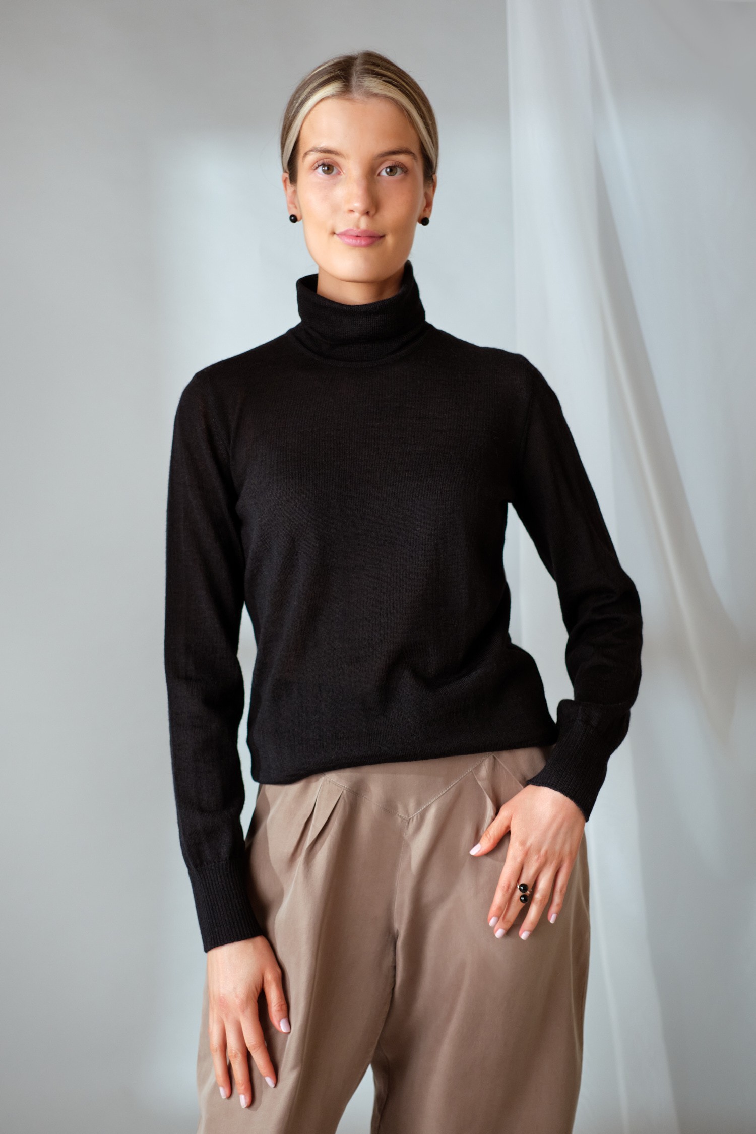 SMOOTH turtleneck, black - Image 2