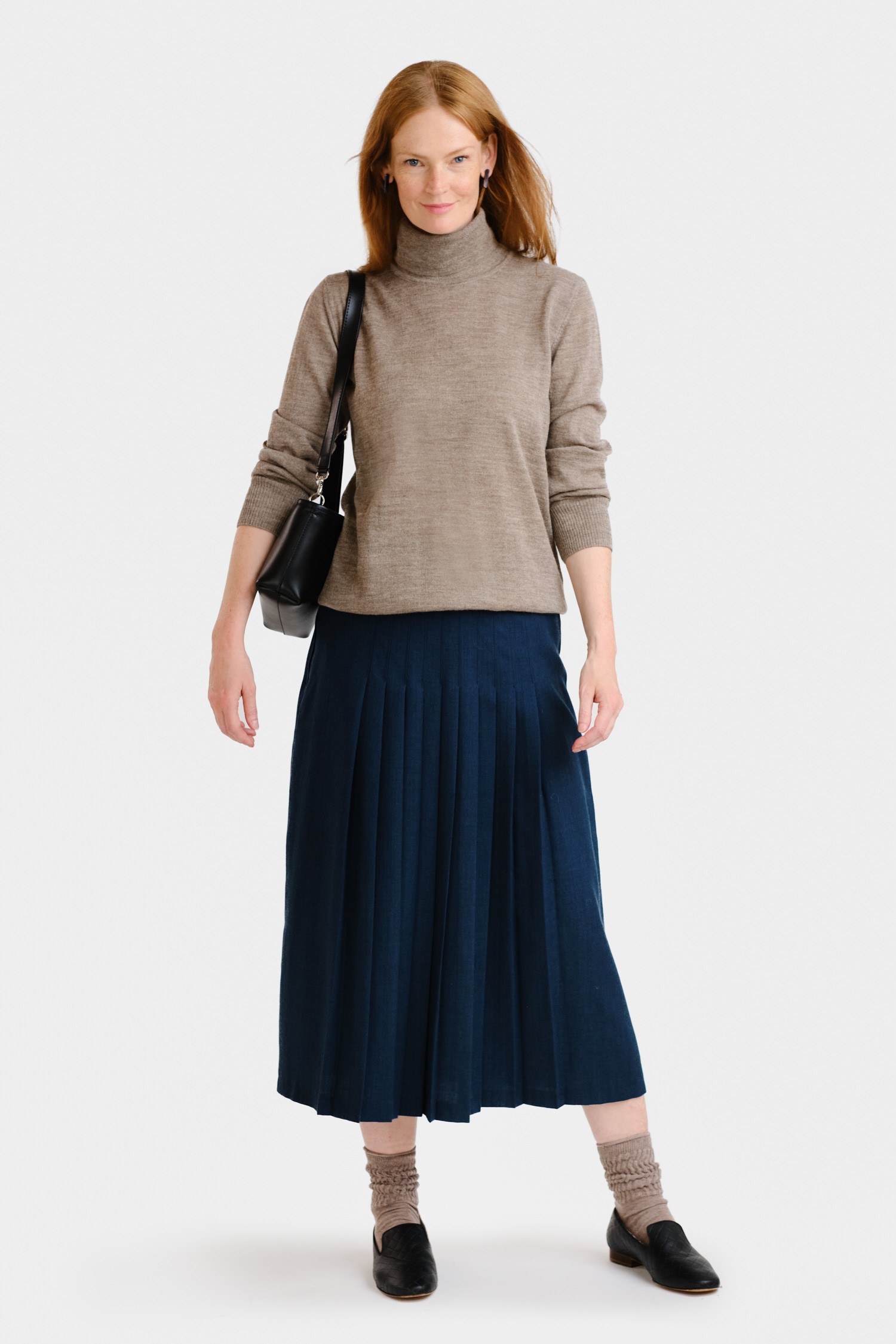 SMOOTH turtleneck, dark greige