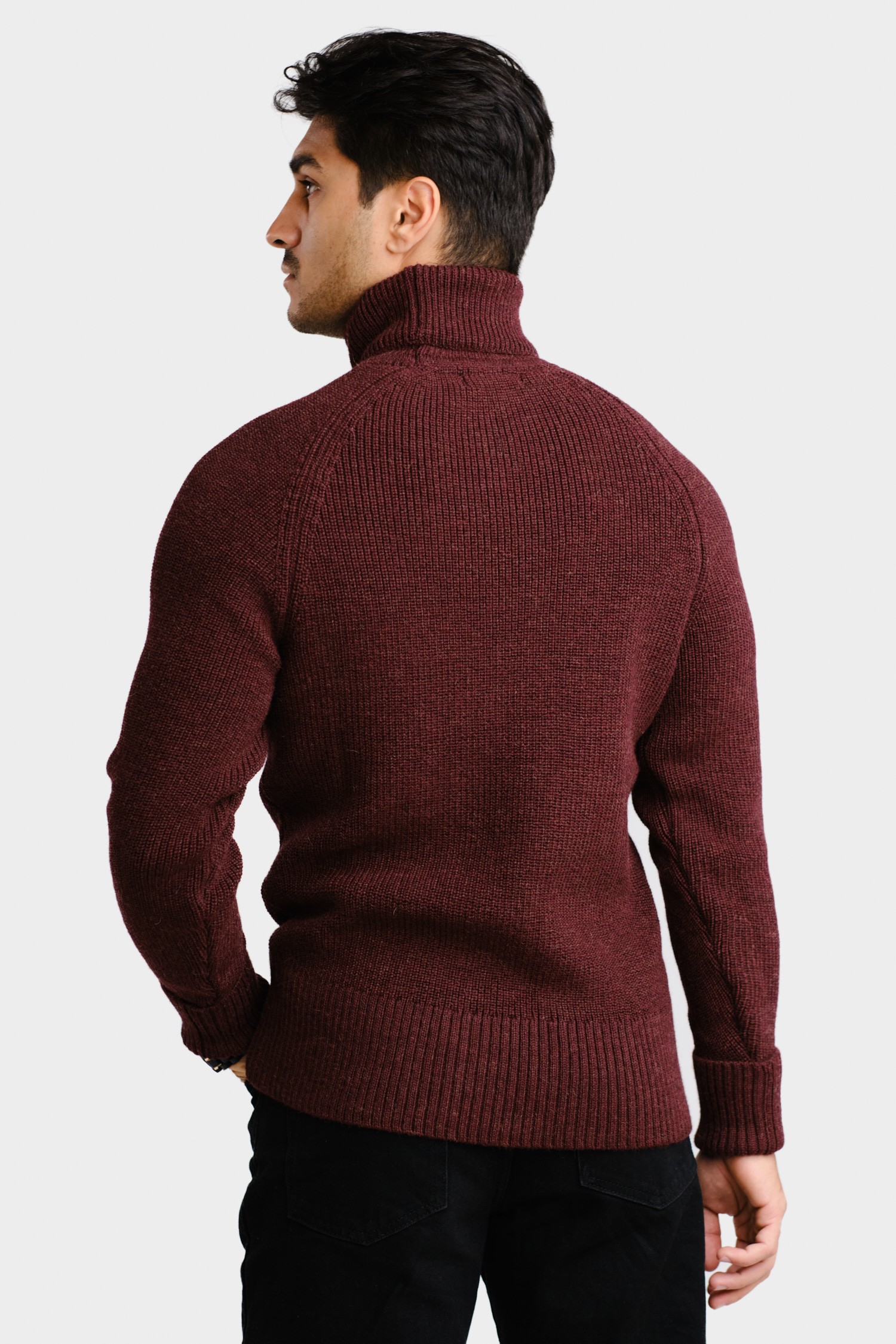 VESIKKO turtleneck, bordeaux - Image 4