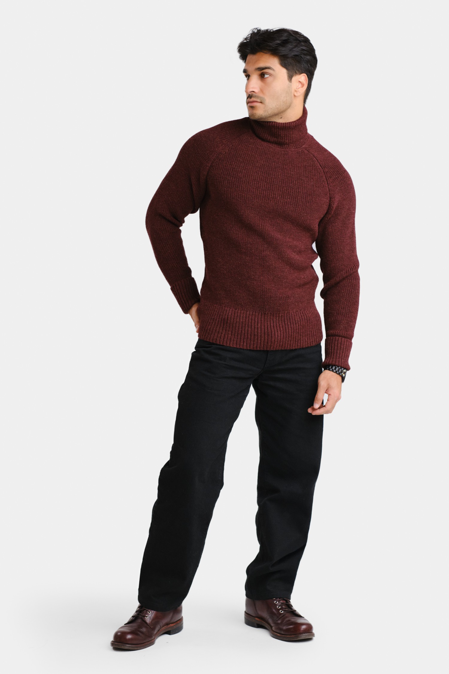 VESIKKO turtleneck, bordeaux - Image 3
