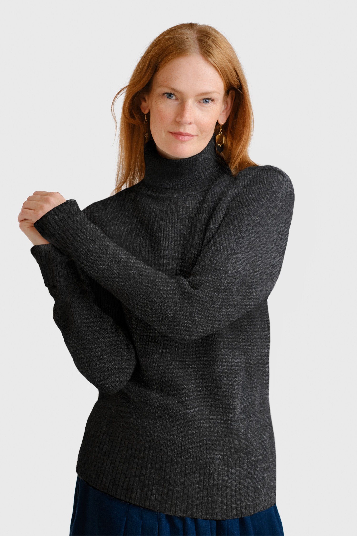 VESIKKO turtleneck, charcoal