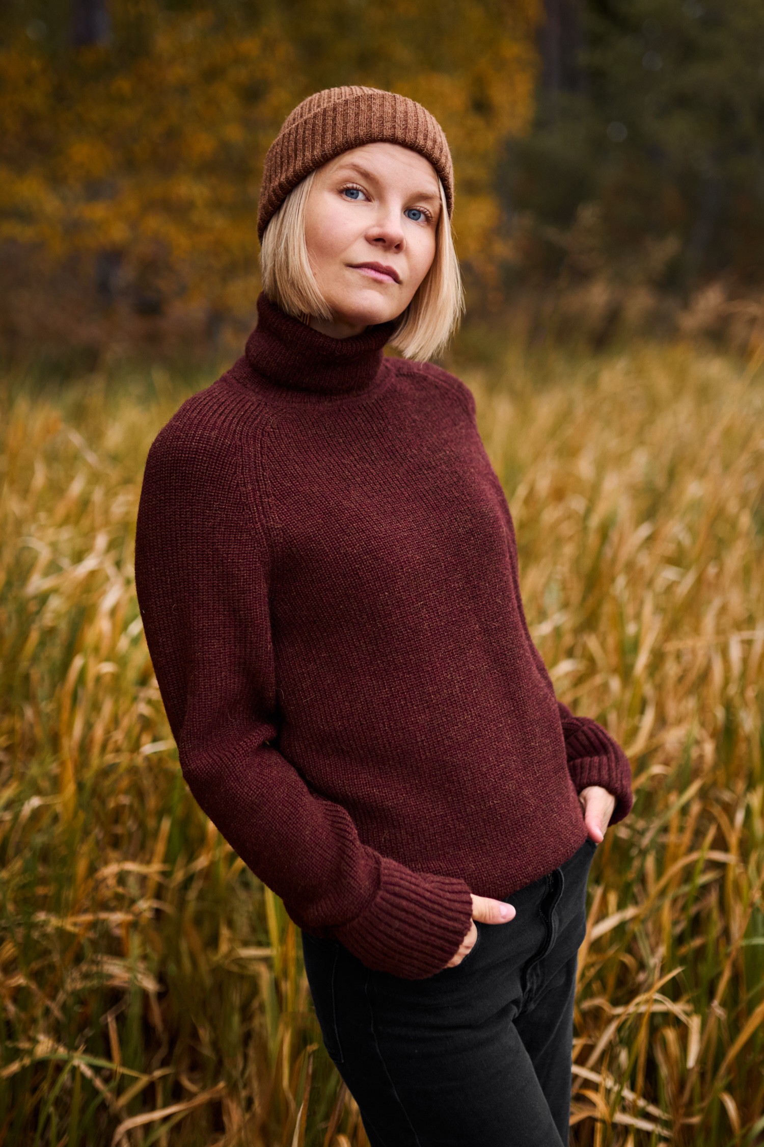 VESIKKO turtleneck, bordeaux - Image 3
