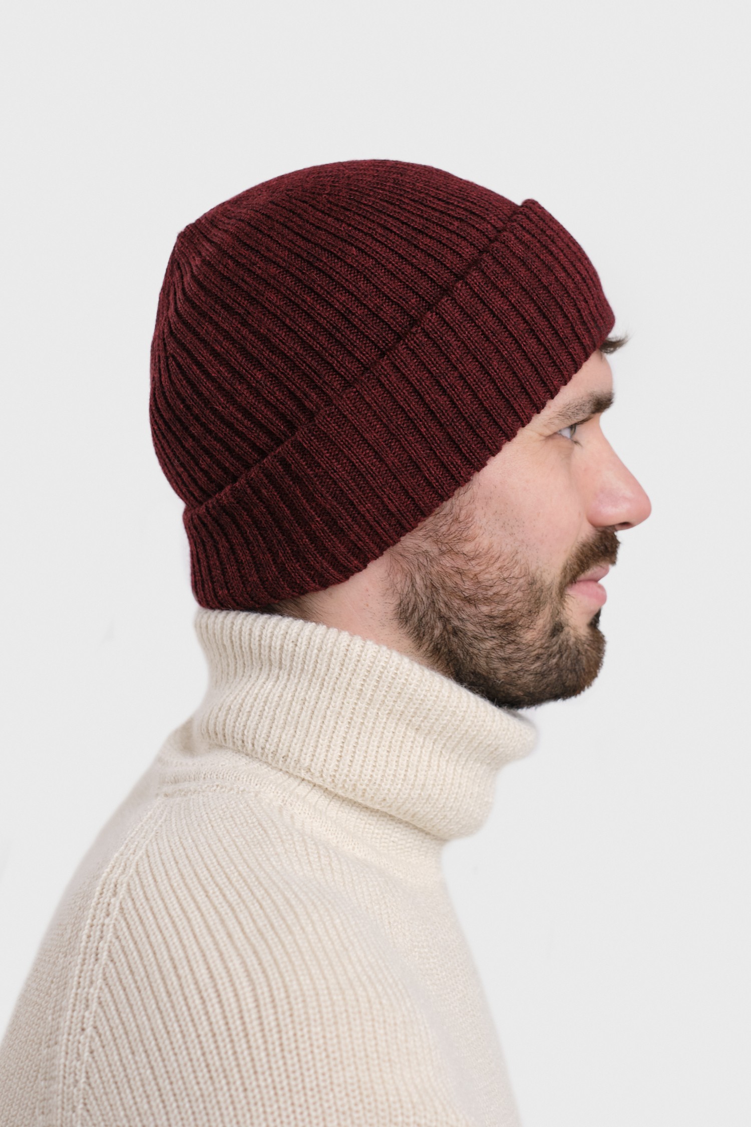 FOLD beanie, burgundy - Image 2
