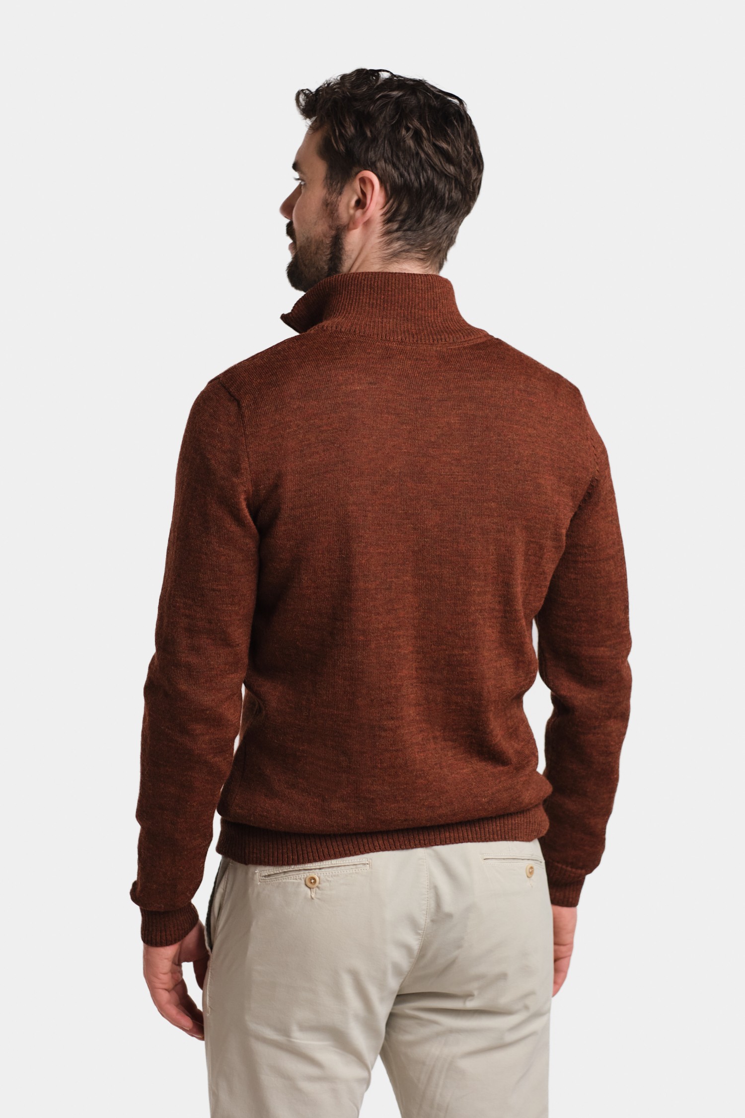 maron　② CAT WWR | Half Zip Polo Knit Moro