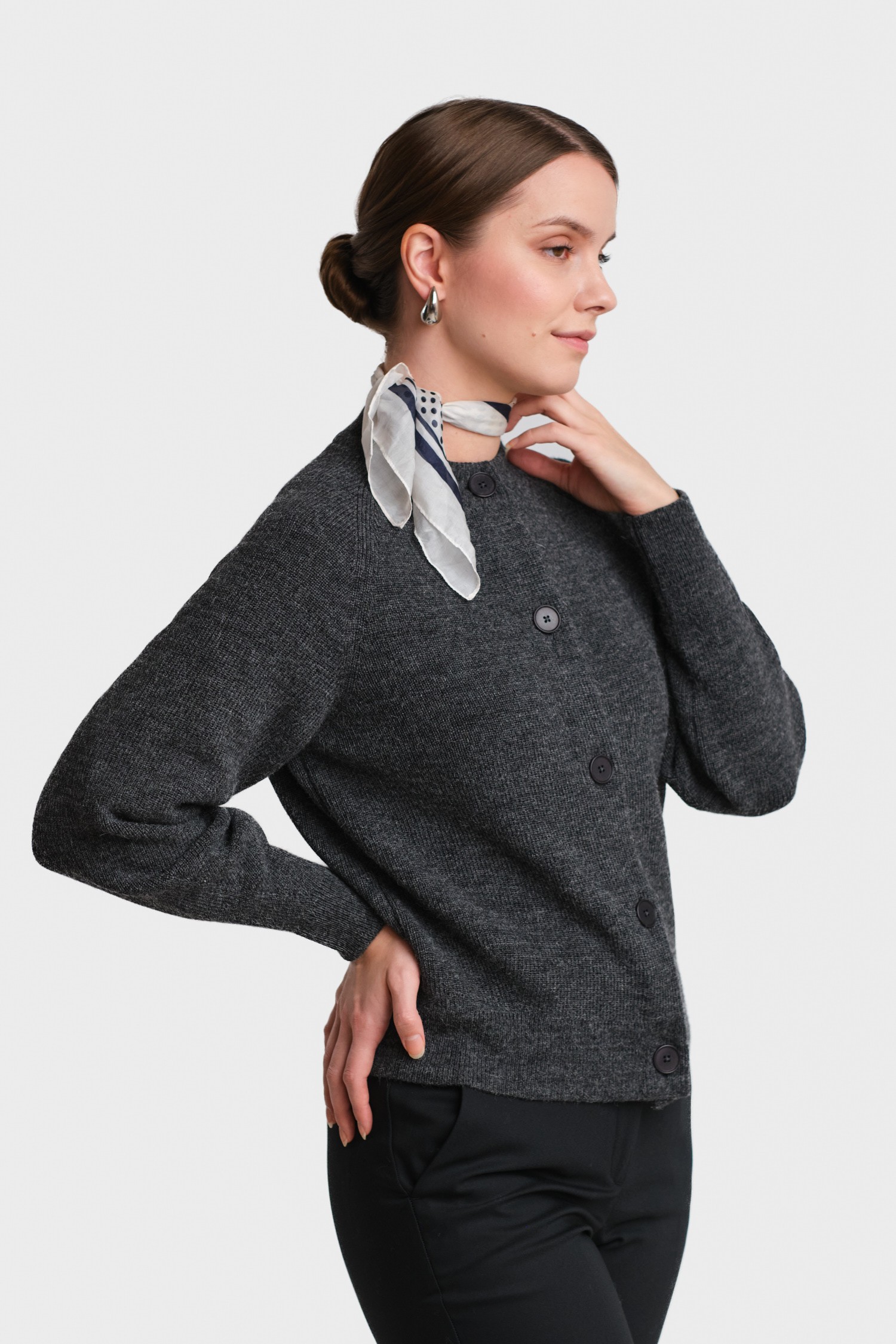 SOON cardigan, dark grey - Image 2