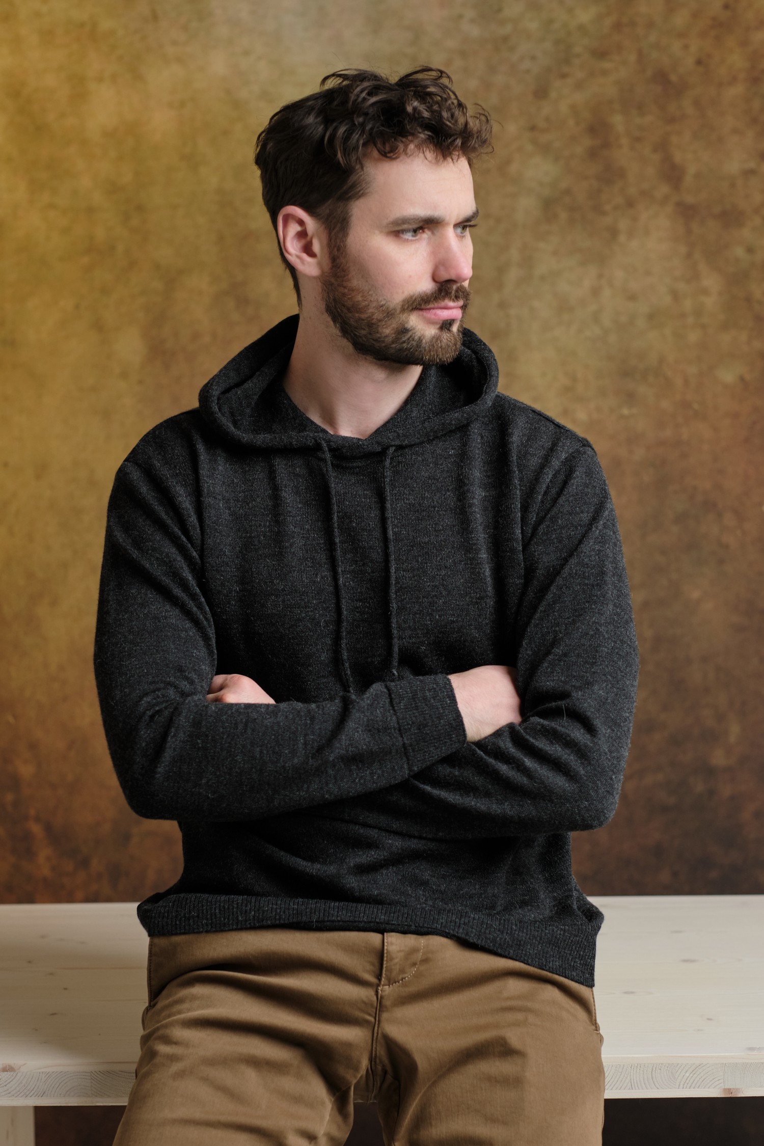 HOODIE alpaca hoodie, charcoal - Image 4