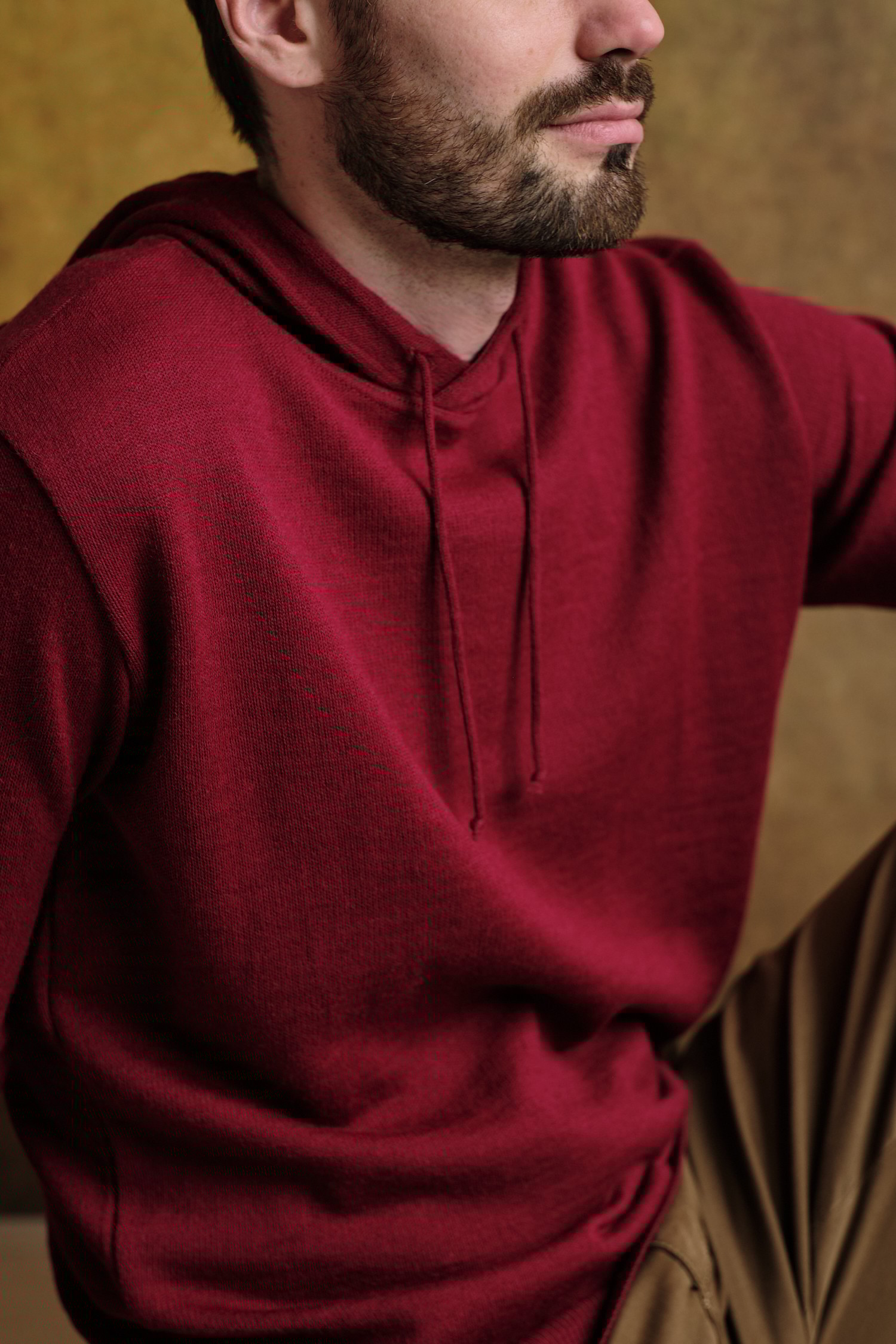 HOODIE alpaca hoodie, cranberry red