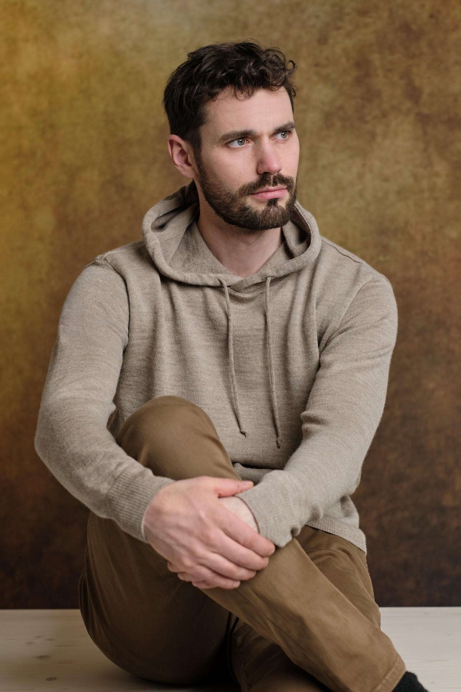 HOODIE alpaca hoodie, greige - Image 2