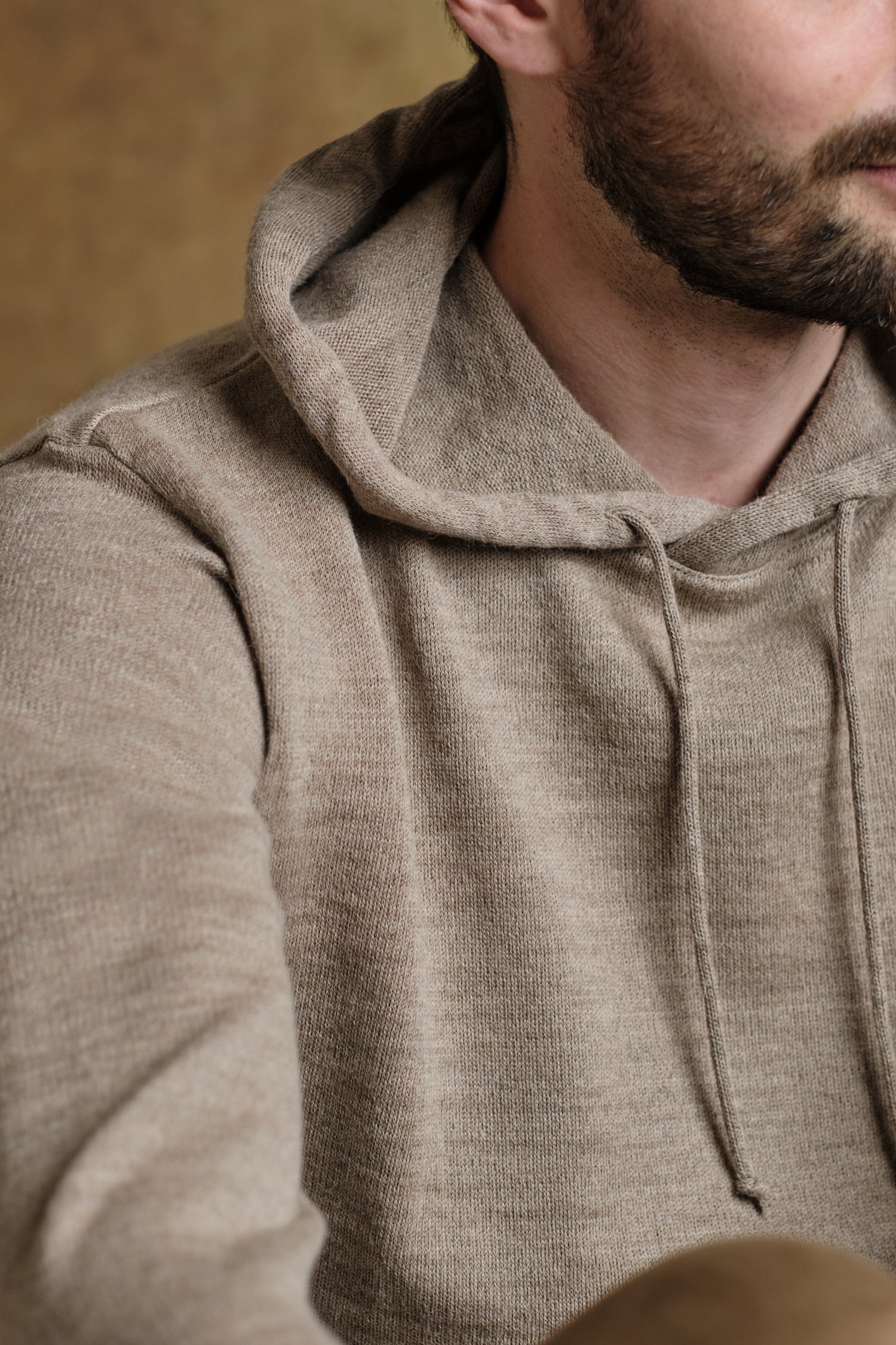 HOODIE alpaca hoodie, greige