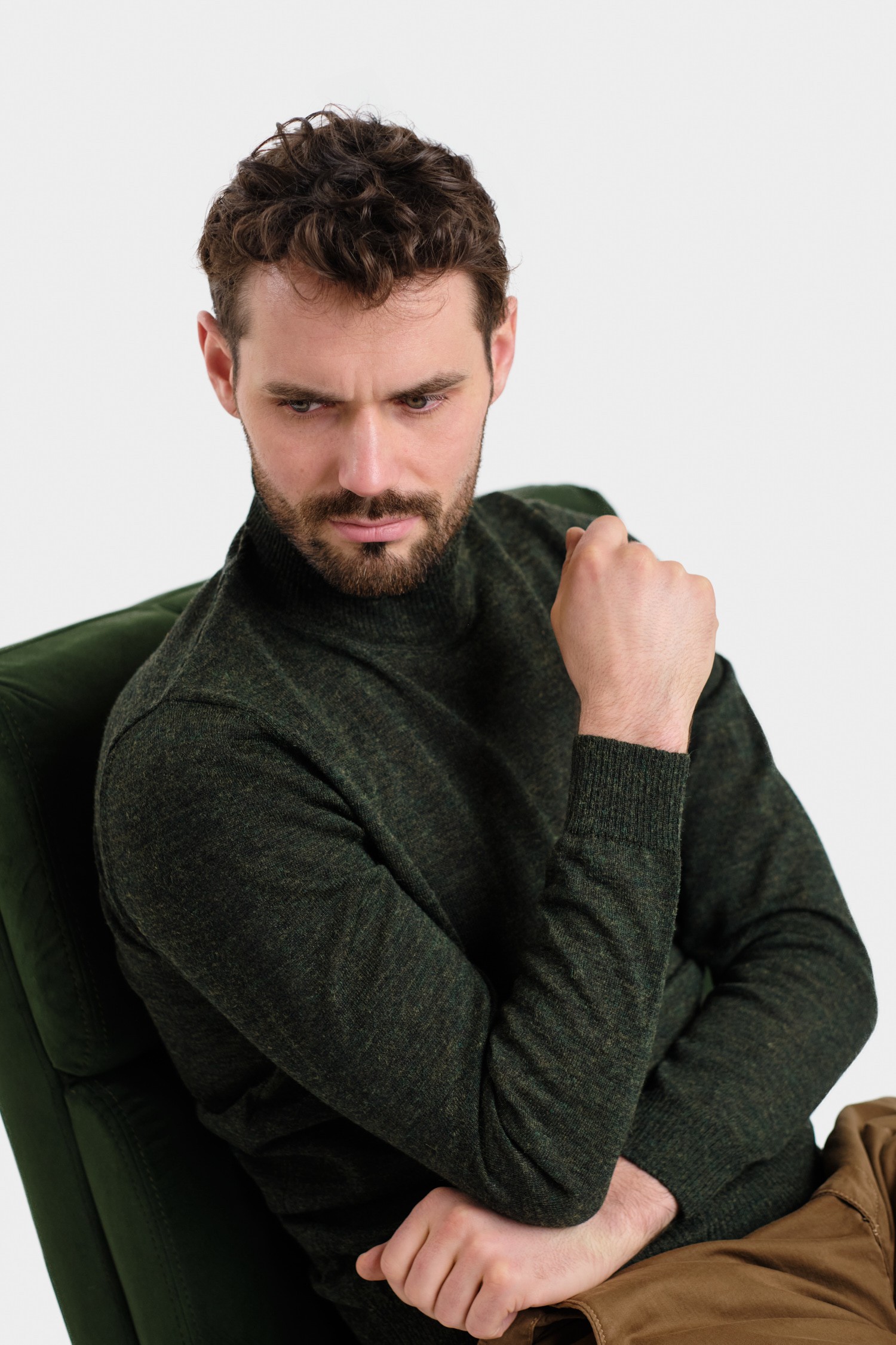 ROLL NECK turtleneck, forest green | Alpa