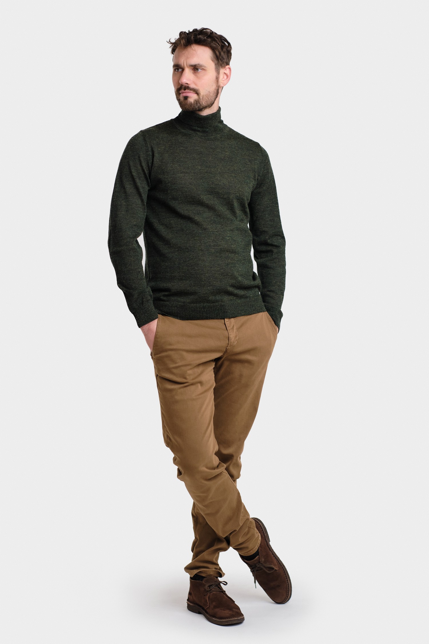 ROLL NECK turtleneck, forest green - Image 3