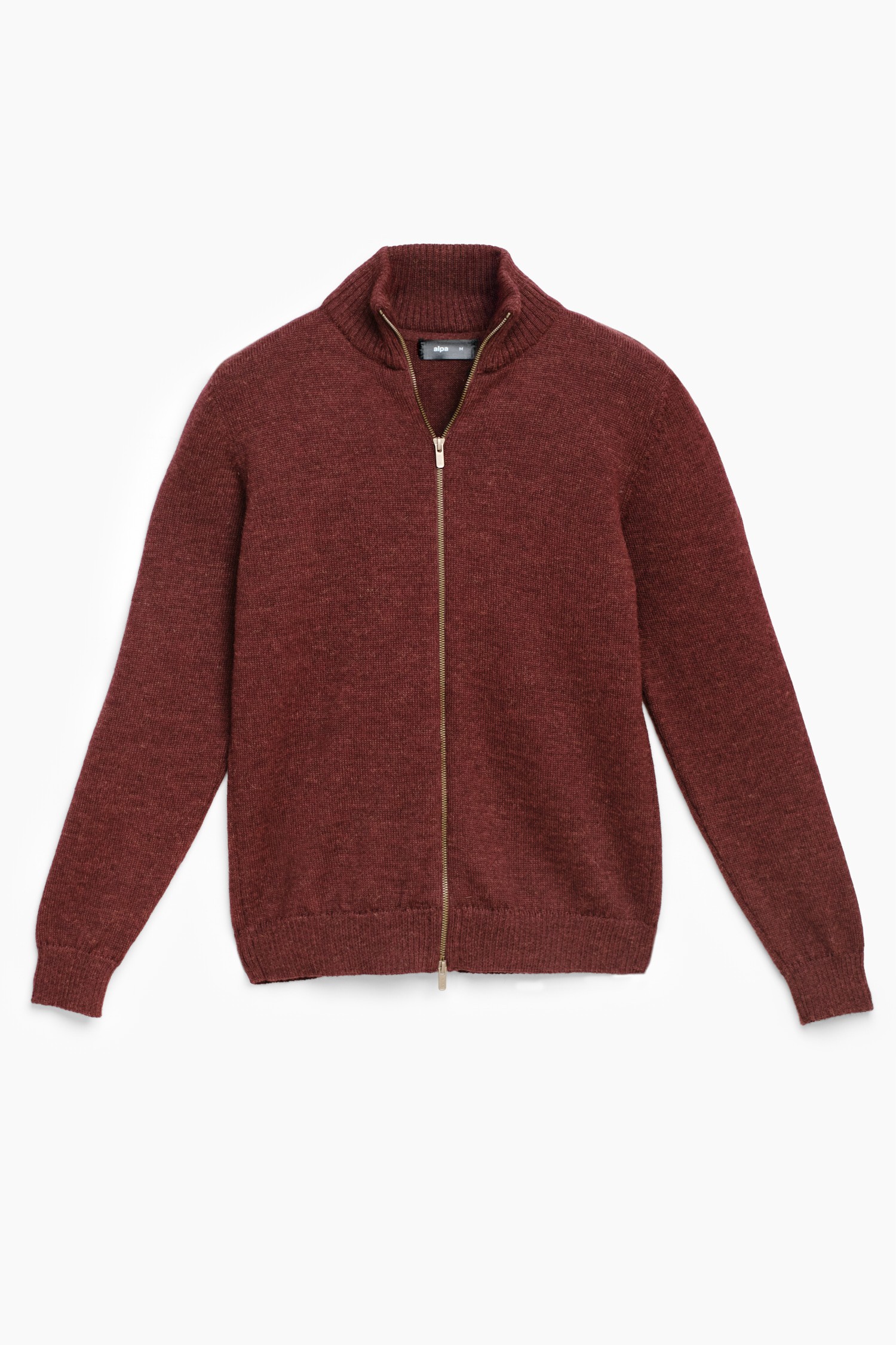 ZIPPER cardigan, bordeaux - Image 5