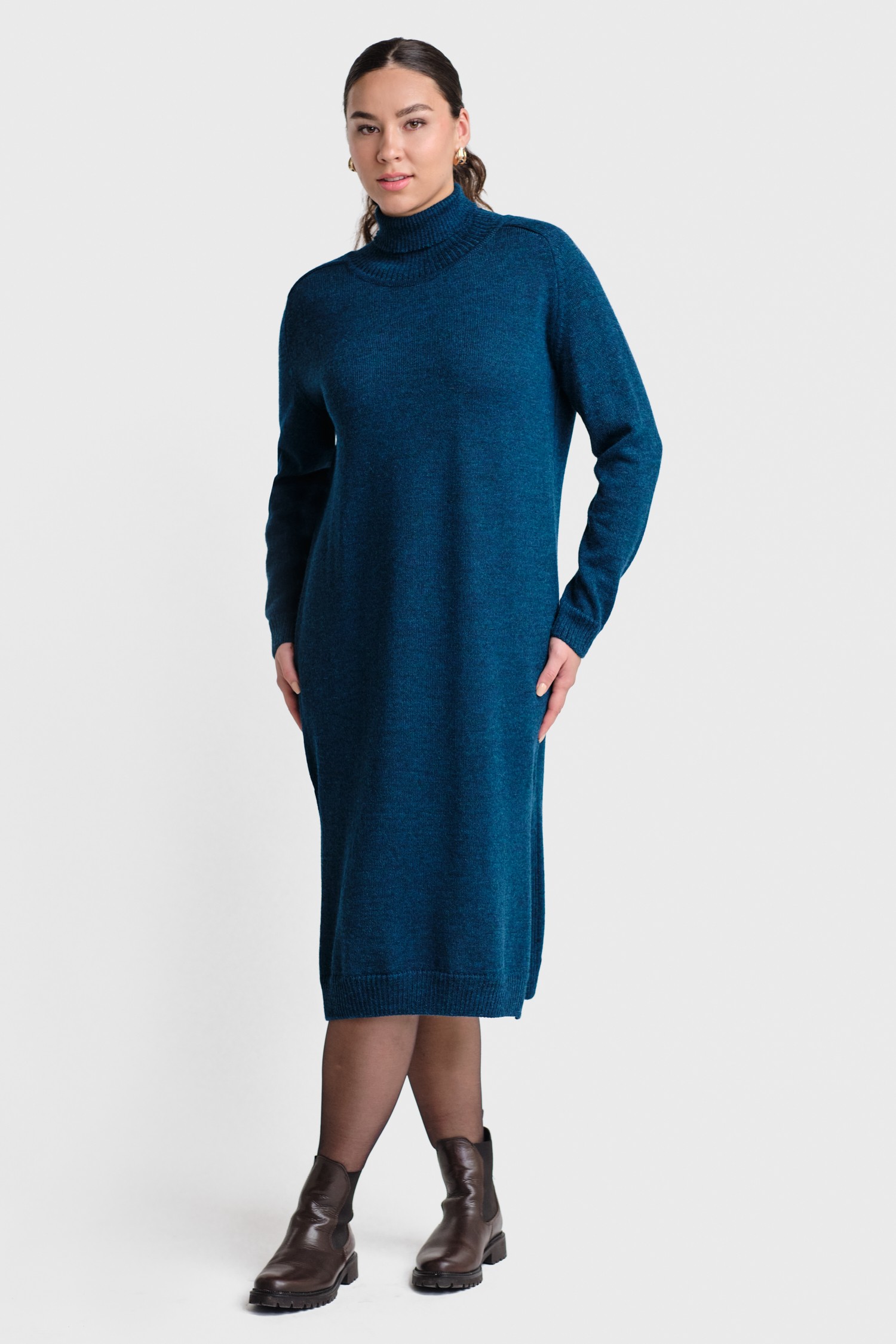 COZY maxi dress, petrol