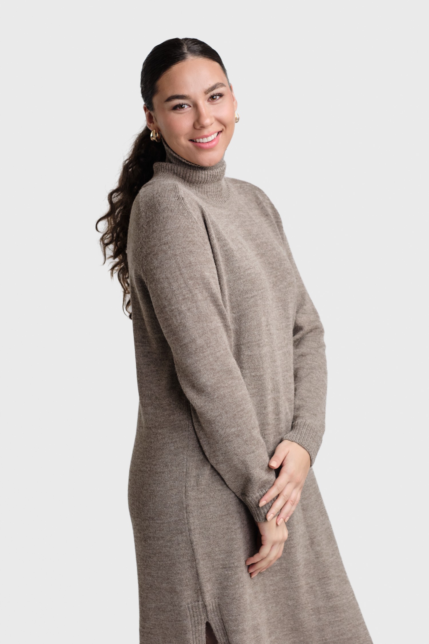 COZY maxi dress, dark greige - Image 2