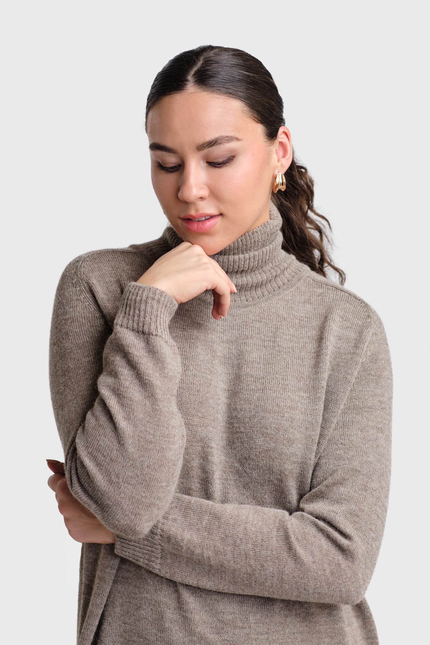 COZY maxi dress, dark greige - Image 3