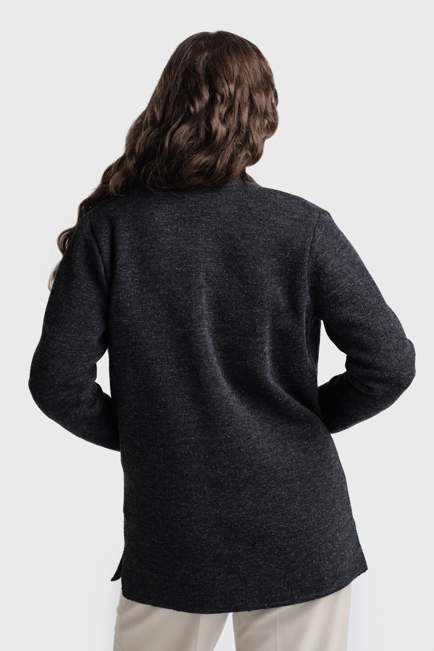 WOODS cardigan, charcoal - Image 3