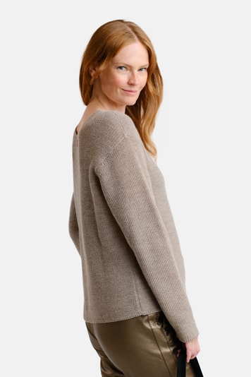CHUNKY knit sweater, greige | Alpa