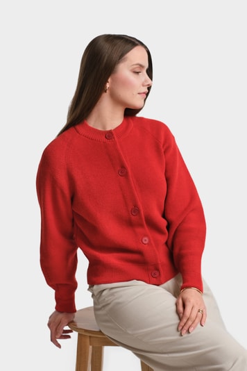 SOON cardigan, cadmium red | Alpa
